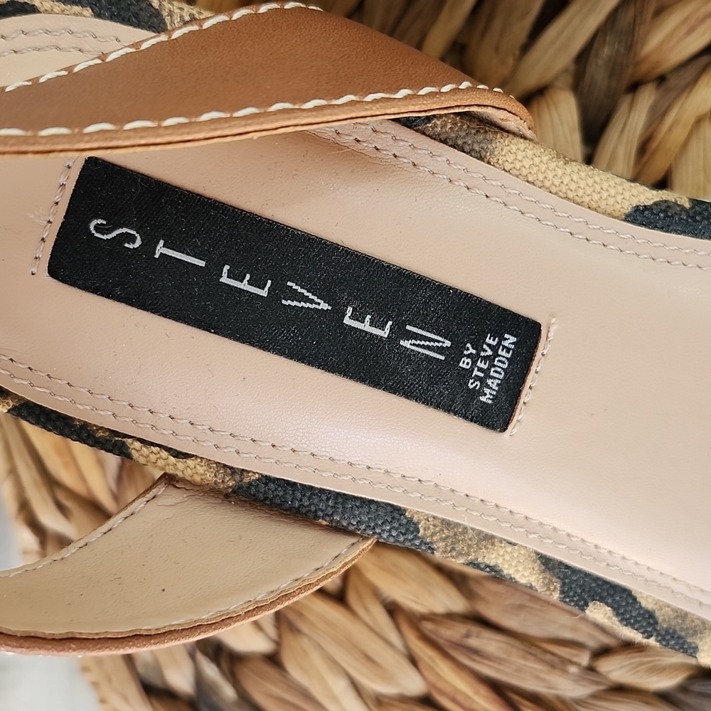 EUC STEVEN BY STEVE MADDEN KIPPIE ESPADRILLE PLATFORM SANDALS - Picture 5 of 8
